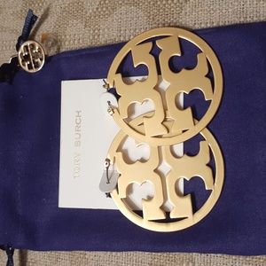 Tory Burch Matte Miller Hoops NEW WITH DUST BAG